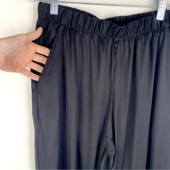 T by Alexander Wang Silk Elastic Waist Pants